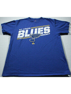 St. Louis Blues T-Shirt M Majestic NHL Hockey